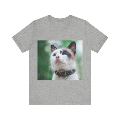 Cat with blue eyes - Unisex Jersey Short Sleeve Tee