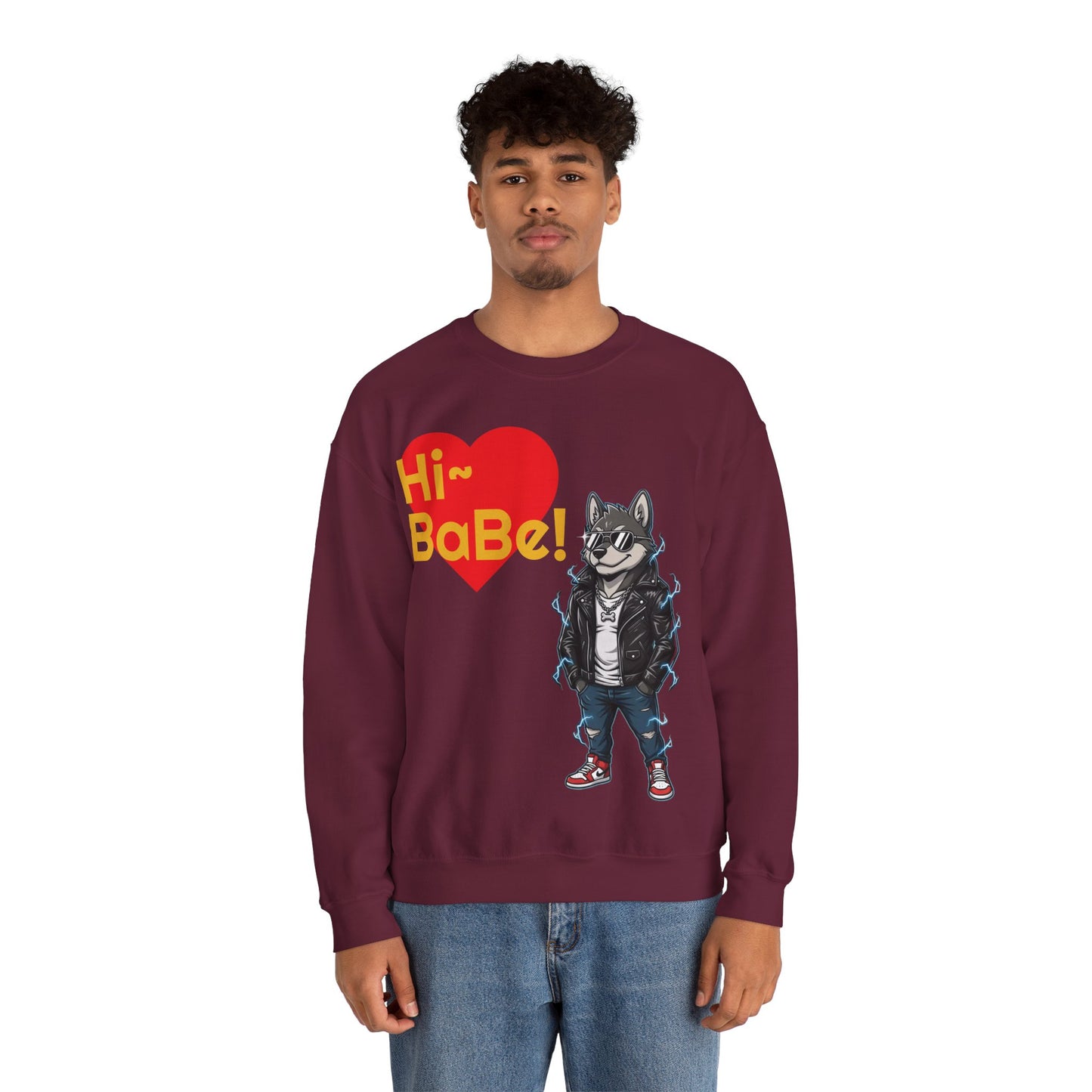Cool Dog Unisex Heavy Blend Crewneck Sweatshirt style 3