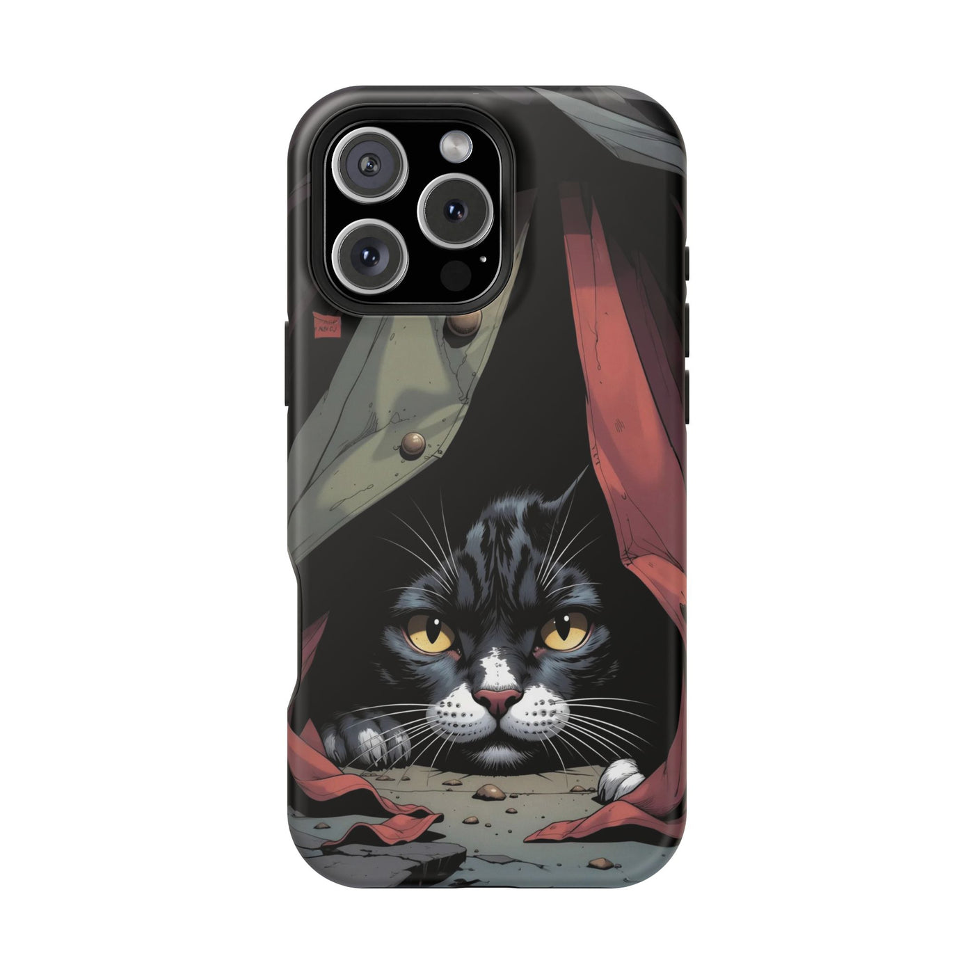Cute Cats Magnetic Phone Case comic style 5, Cat Lover Gift, Impact-Resistant iPhone Case, Funny Pet Accessory, Unique Animal Design