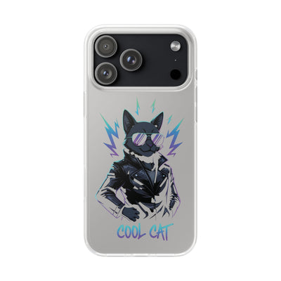 Cool Cat Anime style Flexi Case for Cat Lovers