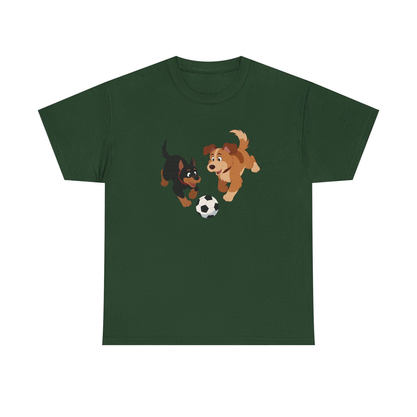 Playful Puppy Soccer Unisex Tee - Cute Dog T-Shirt for Pet Lovers, Dog Owners, Sports Enthusiasts, Gifts for Animal Lovers, Casual Everyday Wear