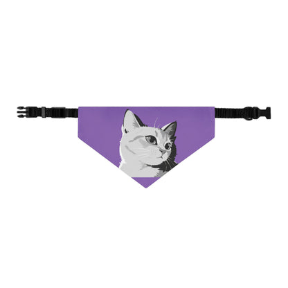 Cat head Bandana Collar Cats and Dogs Accessory Purple