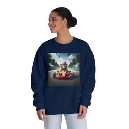 Go Kart Cat Unisex NuBlend Crewneck Sweatshirt style 3