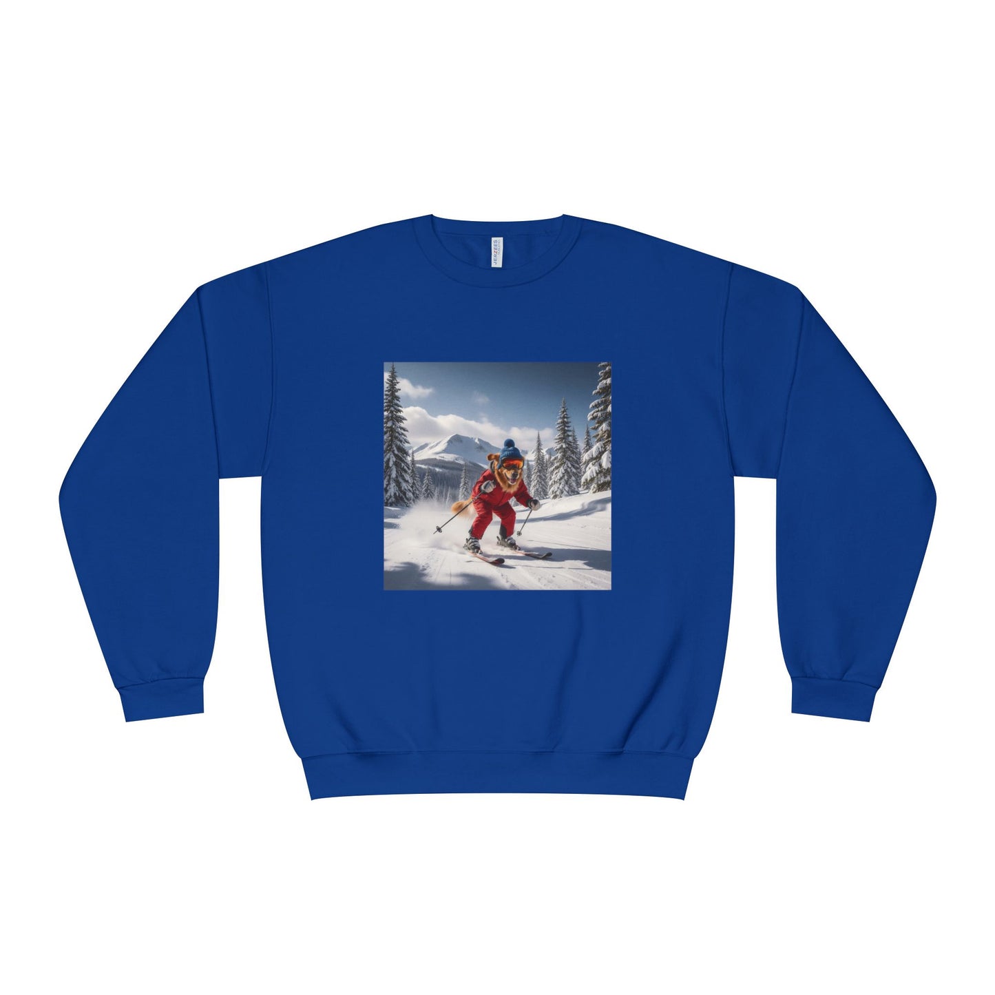 Skiing Dog Graphic Unisex NuBlend Crewneck Sweatshirt