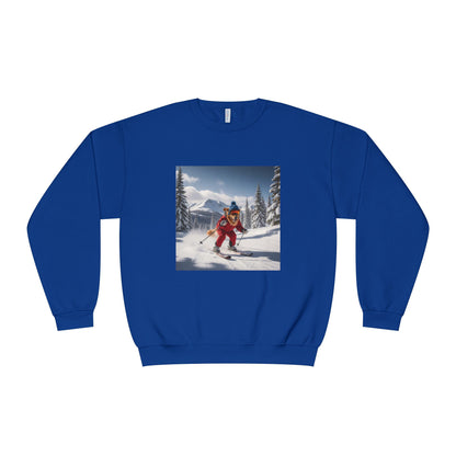 Skiing Dog Graphic Unisex NuBlend Crewneck Sweatshirt