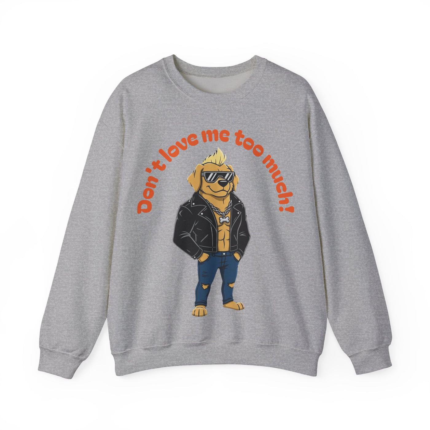 Cool Dog style 2 Unisex Crewneck Sweatshirt | Cozy Gift for Dog Lovers, Casual Wear, Unique Graphic Sweatshirt, Birthday Gift, Everyday Style