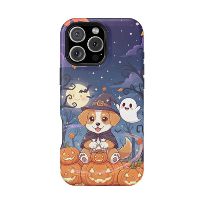 Halloween cute puppy anime style 3 Magnetic Impact-Resistant Phone Case, Cute Dog Design, Pet Owner Gift, Animal Lover Accessory, Birthday Gift for Dog Lovers