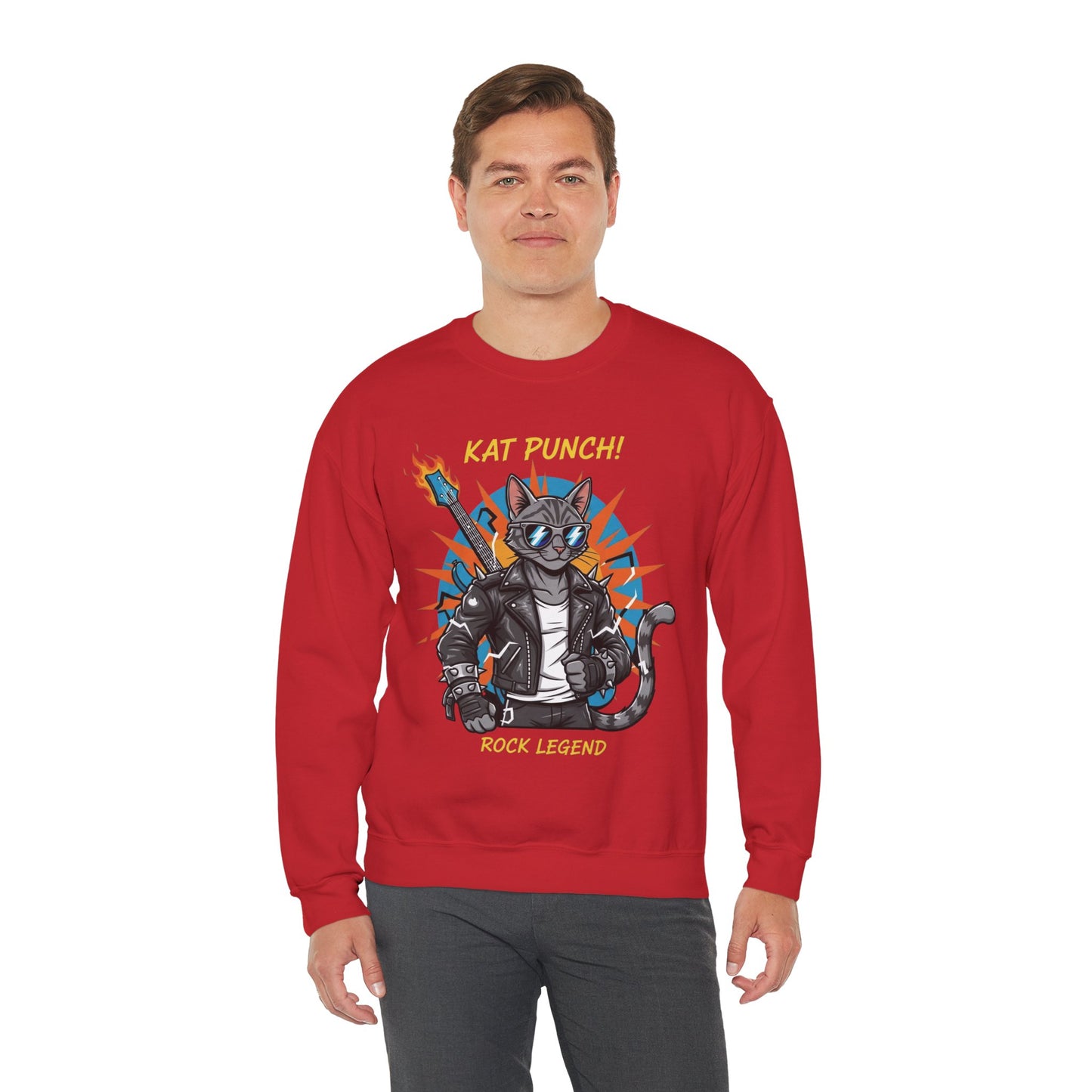 Cool Cat Unisex Heavy Blend Crewneck Sweatshirt style 1
