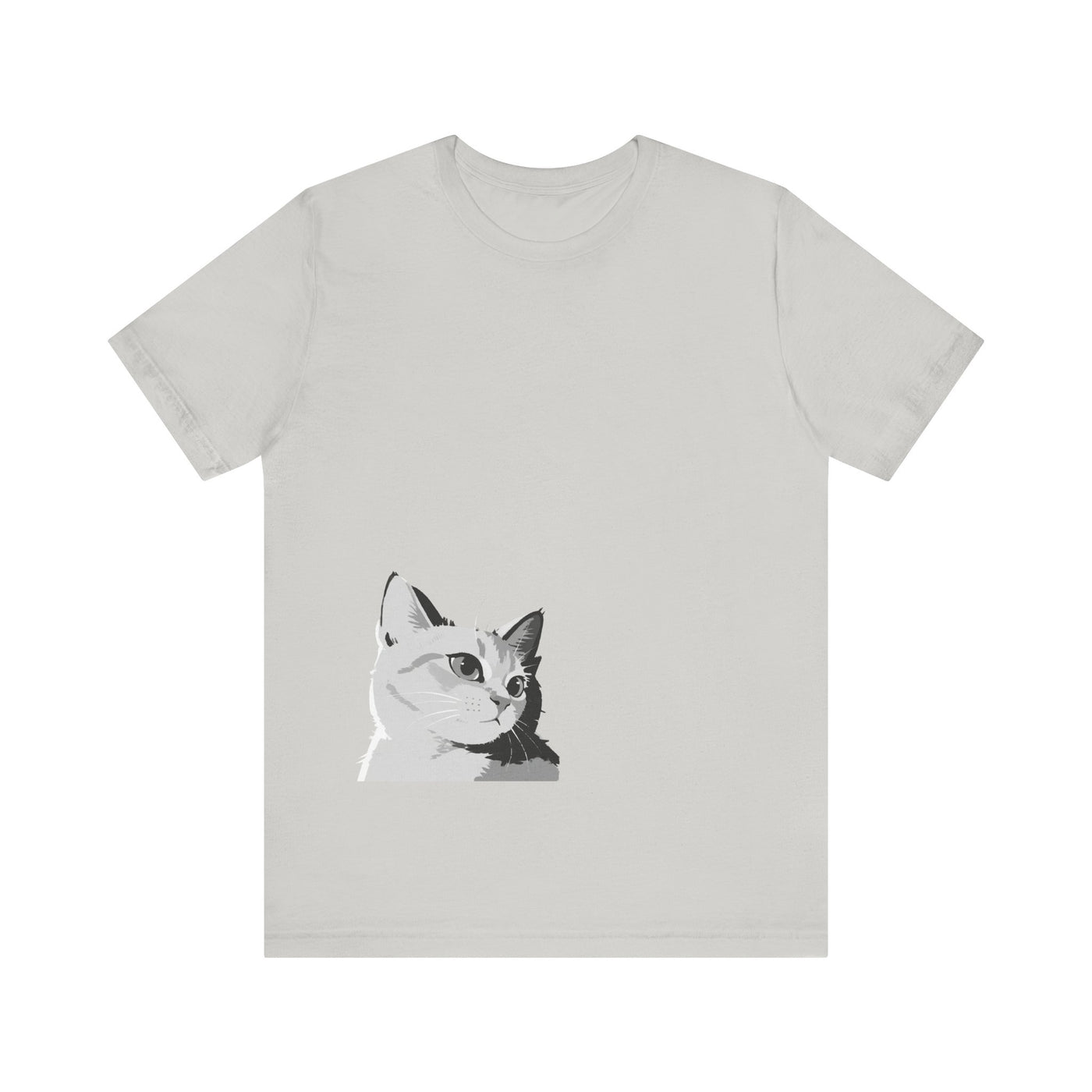 Cat Lover outlined style 2 Unisex Tee, Cat T-Shirt, Gifts for Cat Owners, Cute Cat Apparel, Pet Lover's Shirt, Everyday Casual Wear