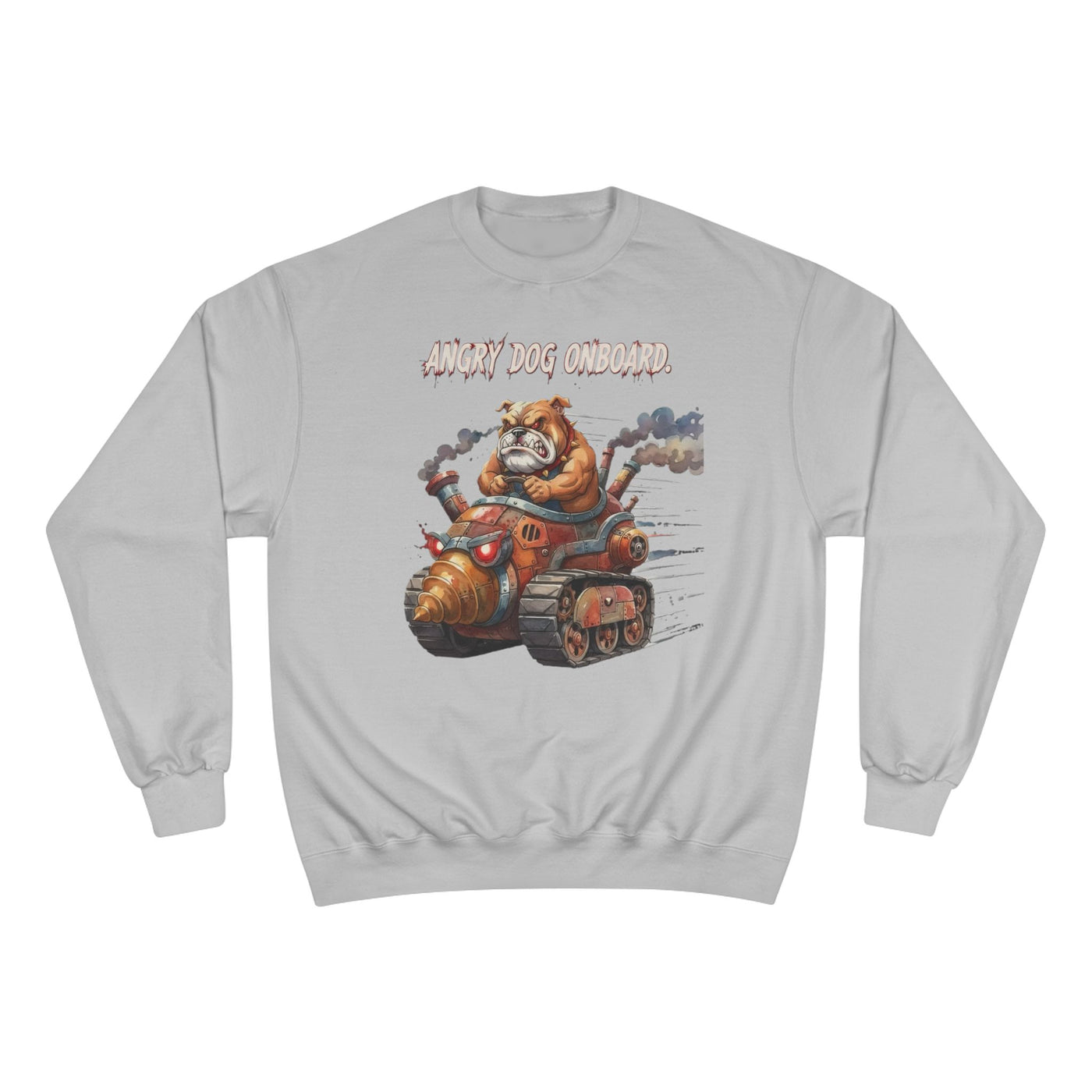 Angry Dog Onboard Graphic style 2 Champion Crewneck Sweatshirt for Gamers & Sci‑Fi Fans