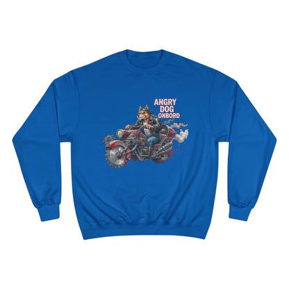 Angry Dog Onboard Graphic Champion Crewneck Sweatshirt style 3
