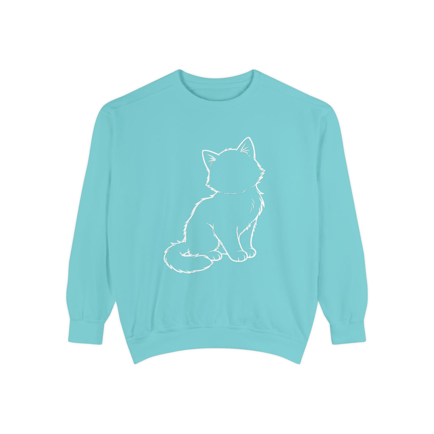 Sitting Cat Shadow style 1 Cozy Graphic Unisex Crewneck Sweatshirt