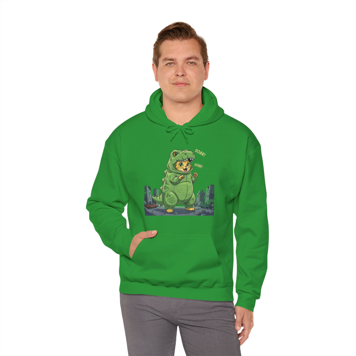 Cat cosplay Godzilla style 2 Unisex Hoodie - Fun & Playful Design
