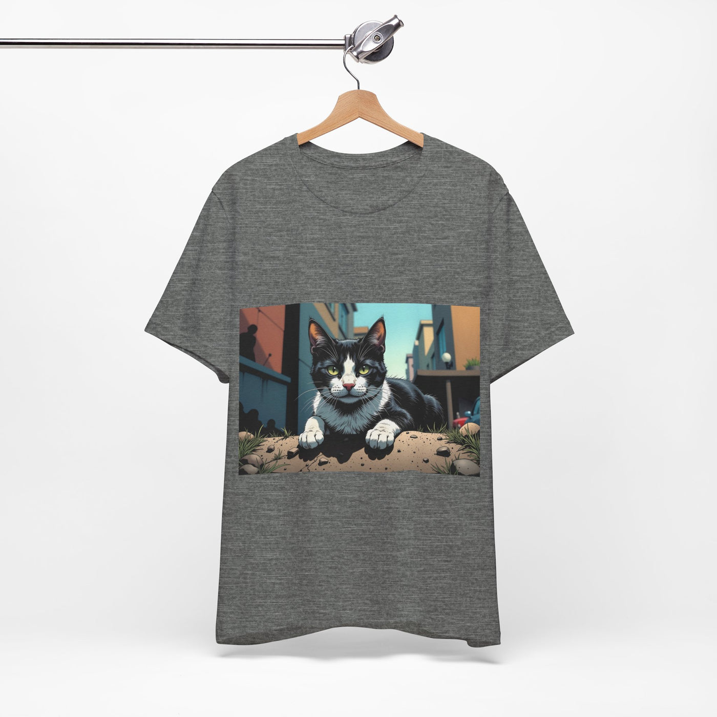 Cool Cat Graphic Tee style 1 - Unisex Jersey Short Sleeve Tee, Cat Lover Gift, Cute Cat T-Shirt, Casual Wear, Pet Owner Apparel