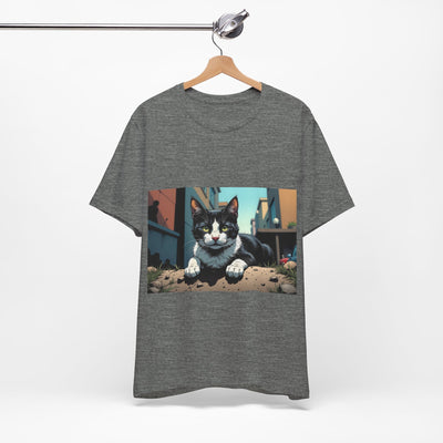 Cool Cat Graphic Tee style 1 - Unisex Jersey Short Sleeve Tee, Cat Lover Gift, Cute Cat T-Shirt, Casual Wear, Pet Owner Apparel