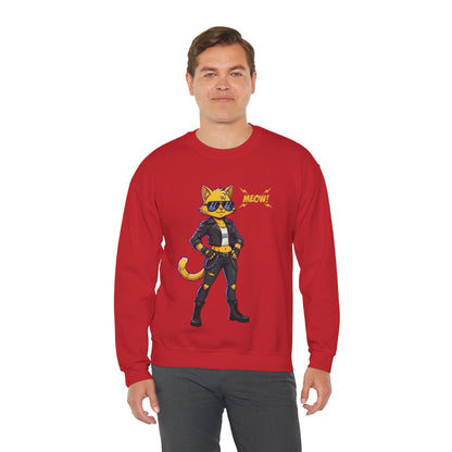 Cool Cat Unisex Heavy Blend Crewneck Sweatshirt style 4
