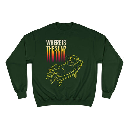 Where is the Sun - Dog Champion Unisex Crewneck Sweatshirt