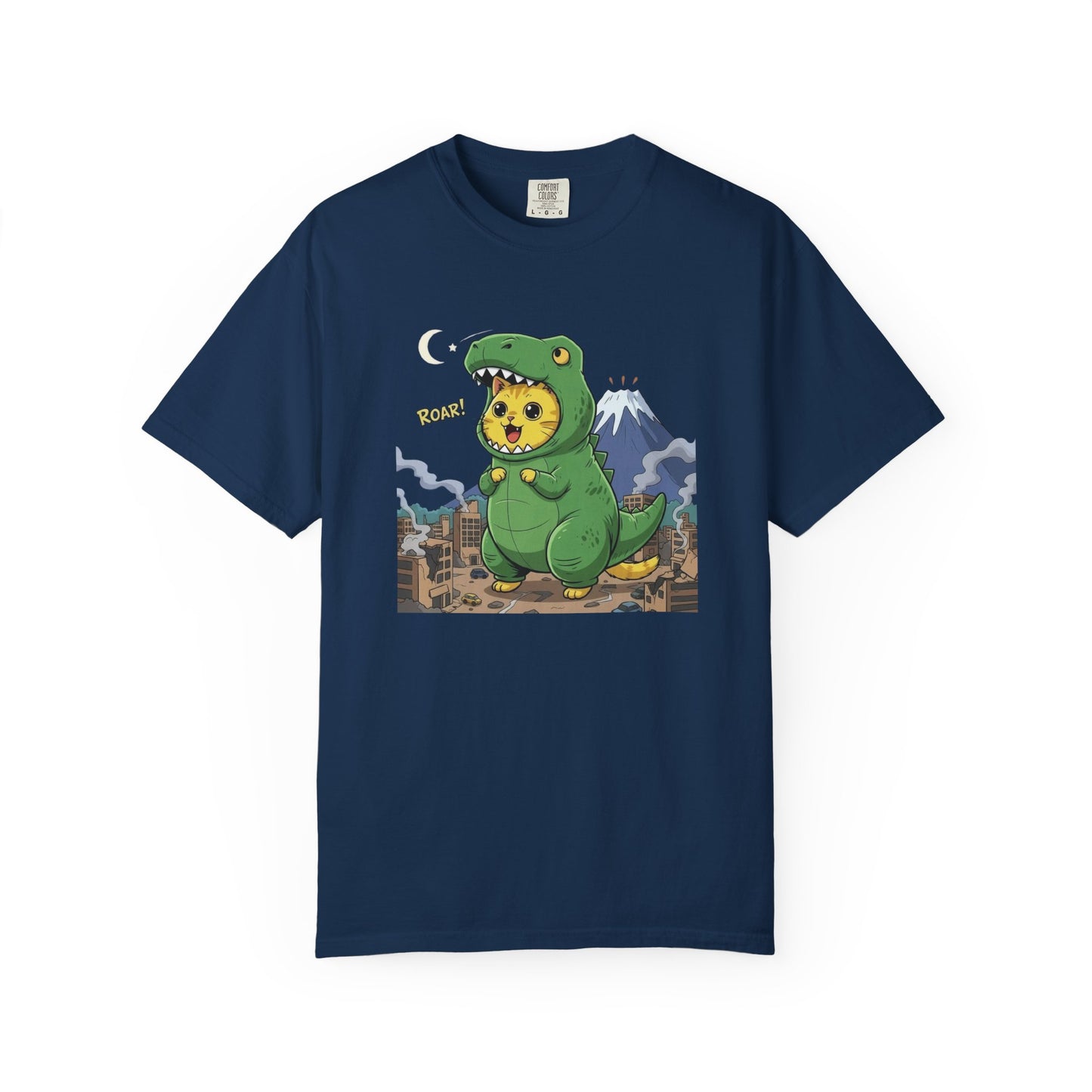 Cat cosplay Godzilla Funny Design Unisex T-Shirt style 1