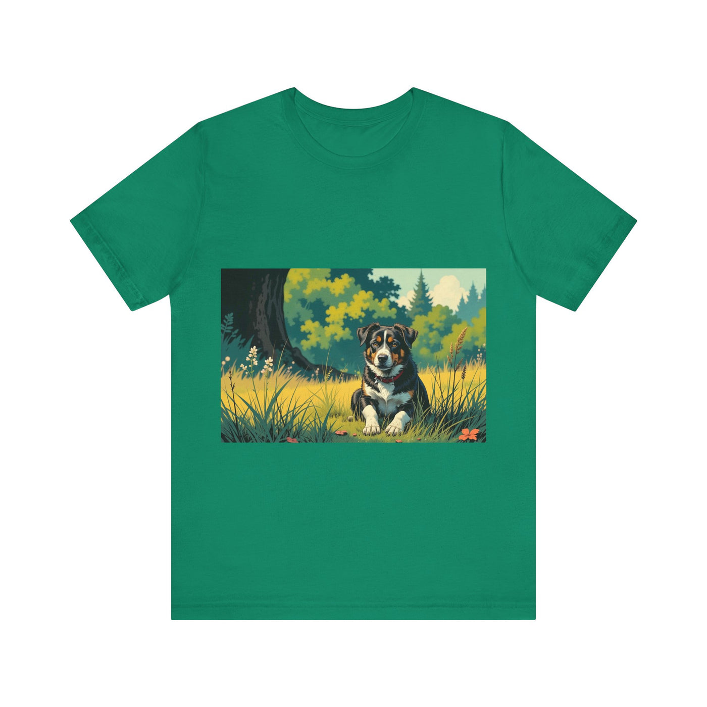 Adorable Dog comic style 2 Unisex Soft Tee | Cute Dog Lover's Shirt, Animal Graphic T-Shirt, Pet Themed Gift, Casual Wear