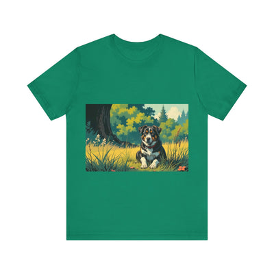 Adorable Dog comic style 2 Unisex Soft Tee | Cute Dog Lover's Shirt, Animal Graphic T-Shirt, Pet Themed Gift, Casual Wear