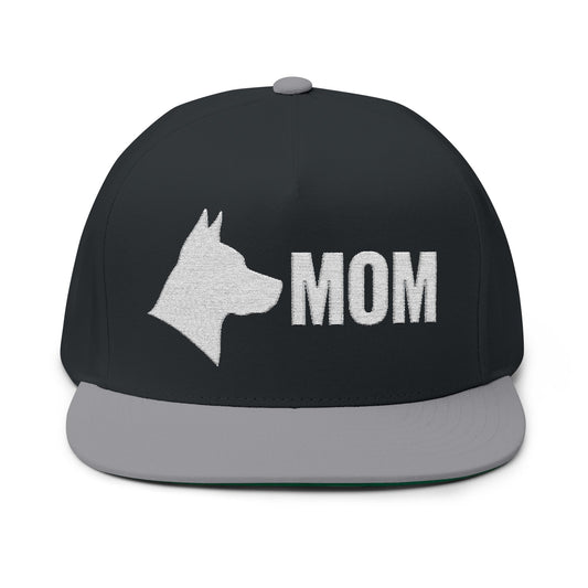 Stylish Embroidered Dog Mom Flat Bill Cap style 5