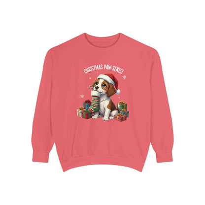 Puppy wait for Christmas presents Unisex Crewneck Sweatshirt style 3