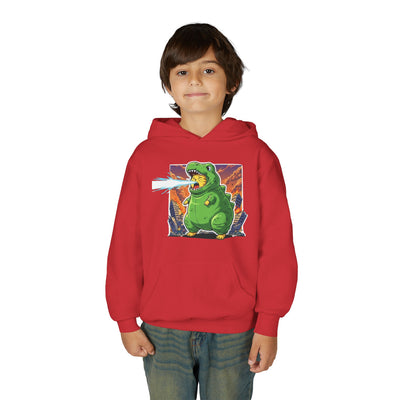 Cat cosplay Godzilla style 3 Unisex Kids Hoodie - Fun & Cozy Heavy Blend Sweatshirt with Cute Design