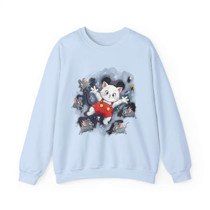 Watercolor Cat painting Unisex Crewneck Sweatshirt style 2