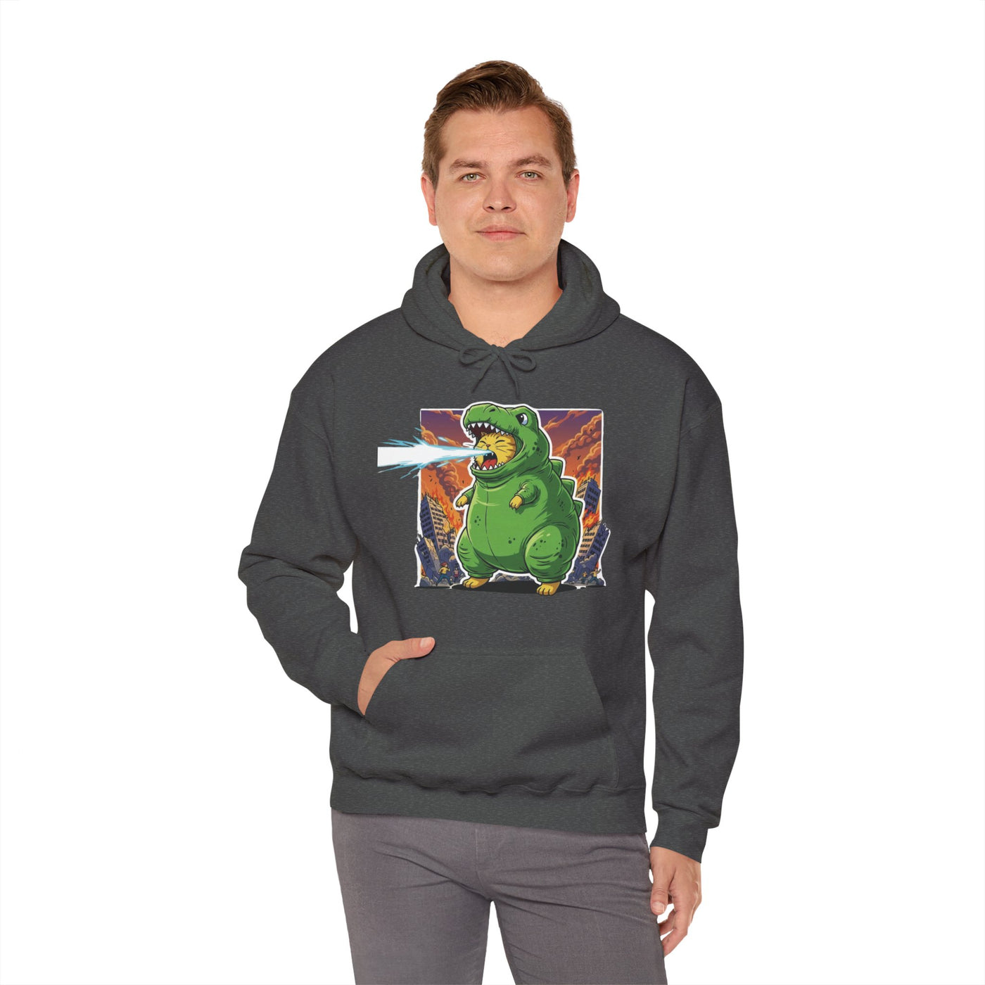 Cat cosplay Godzilla style 3 Unisex Hoodie - Fun & Playful Design