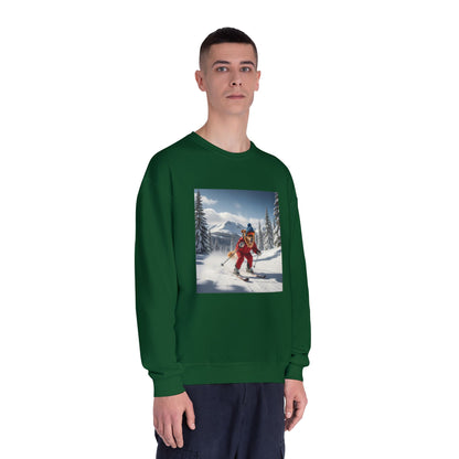 Skiing Dog Graphic Unisex NuBlend Crewneck Sweatshirt