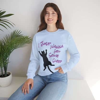 I Just Wanna Get Some Sleep Cat Graphic Unisex Crewneck Sweatshirt