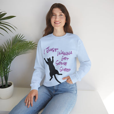 I Just Wanna Get Some Sleep Cat Graphic Unisex Crewneck Sweatshirt