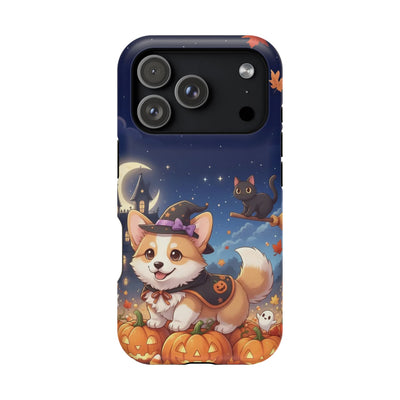 Halloween cute puppy anime style 4 Magnetic Impact-Resistant Phone Case, Cute Dog Design, Pet Owner Gift, Animal Lover Accessory, Birthday Gift for Dog Lovers