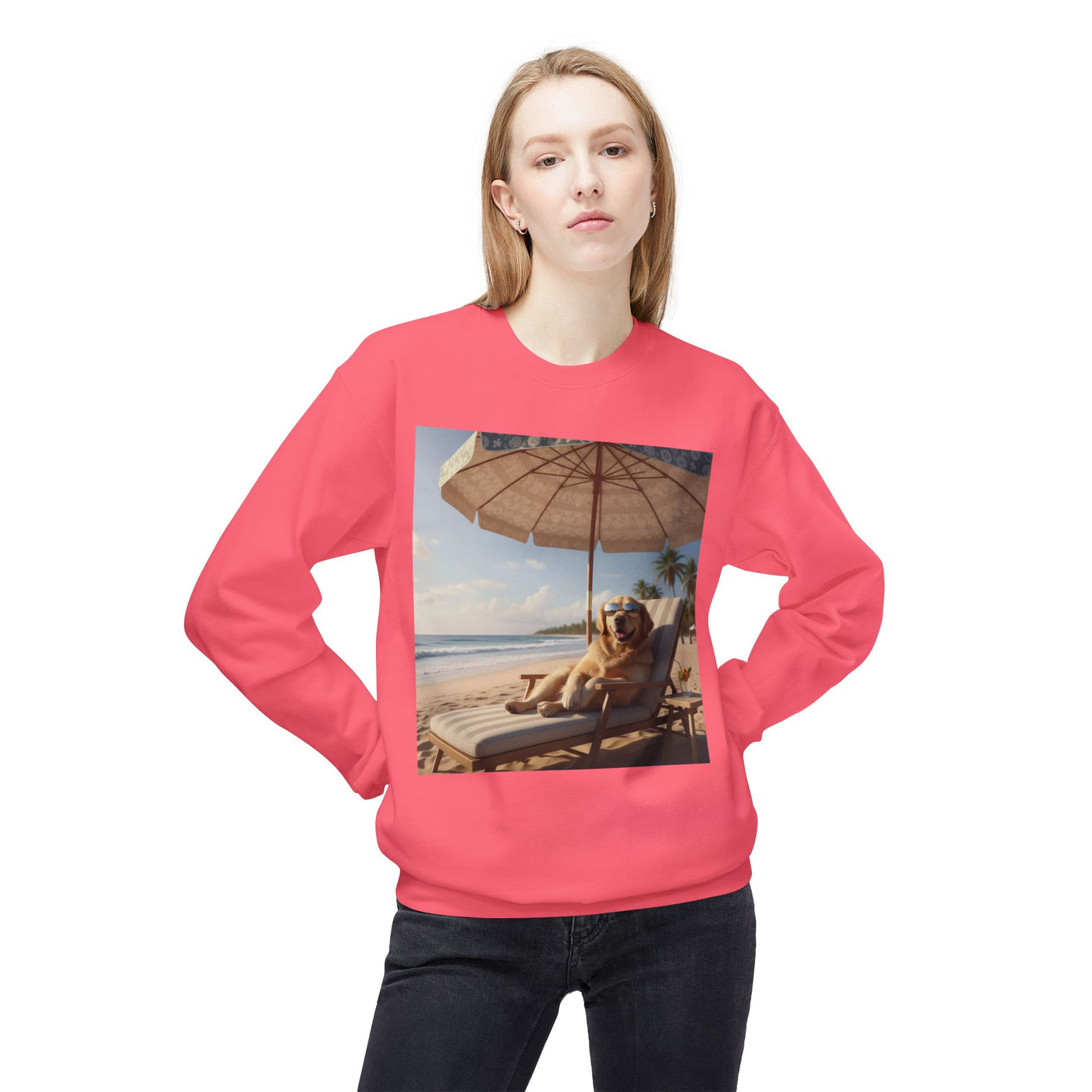 Beach Vibes Dog Crewneck Sweatshirt
