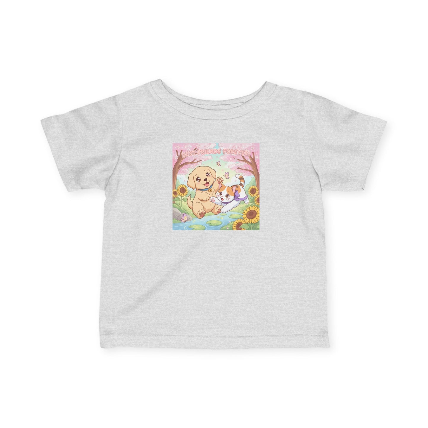 Puppy & Kitten Best Friends Infant Baby T-Shirt style 1