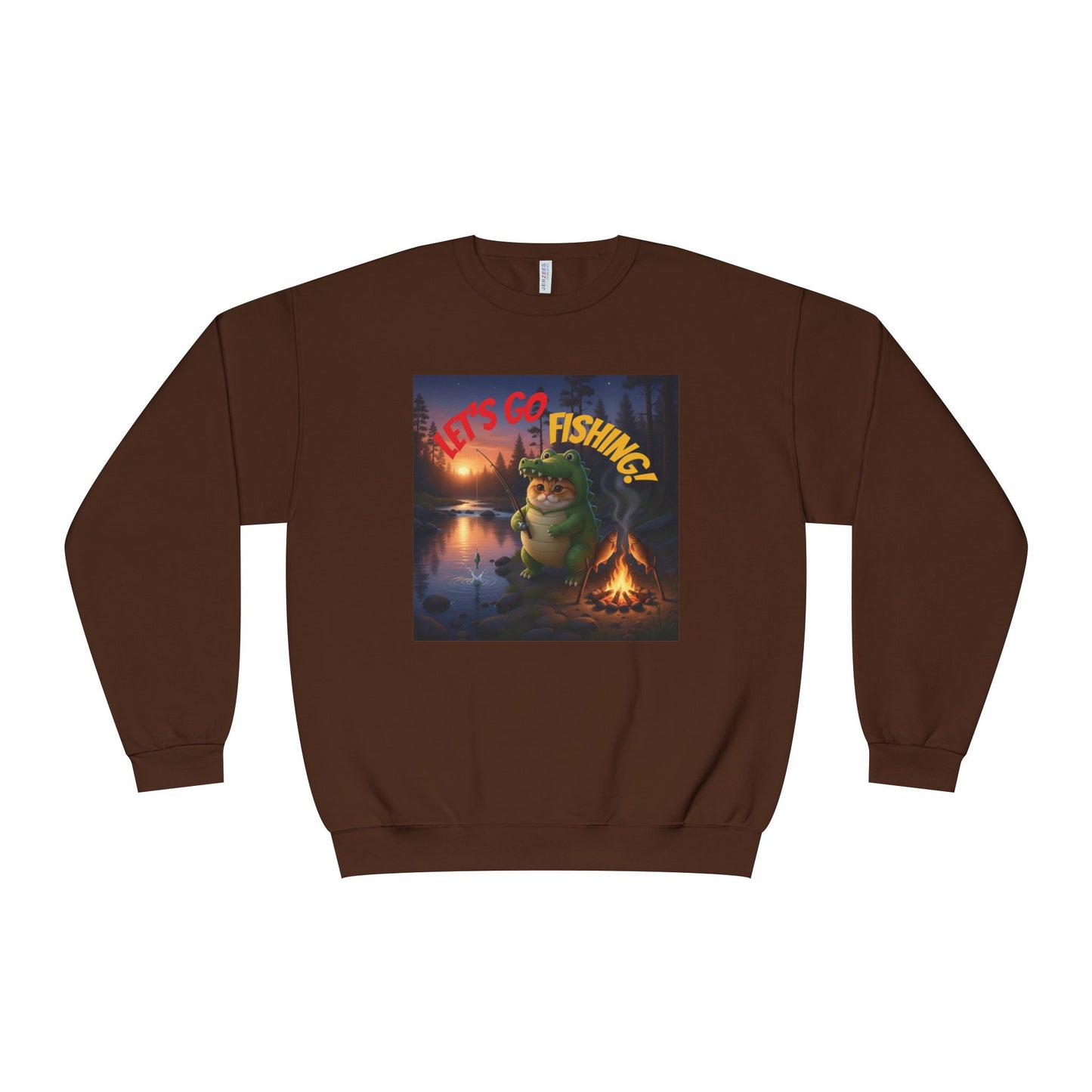 Crocodile Cat Fishing Unisex NuBlend Sweatshirt style 2