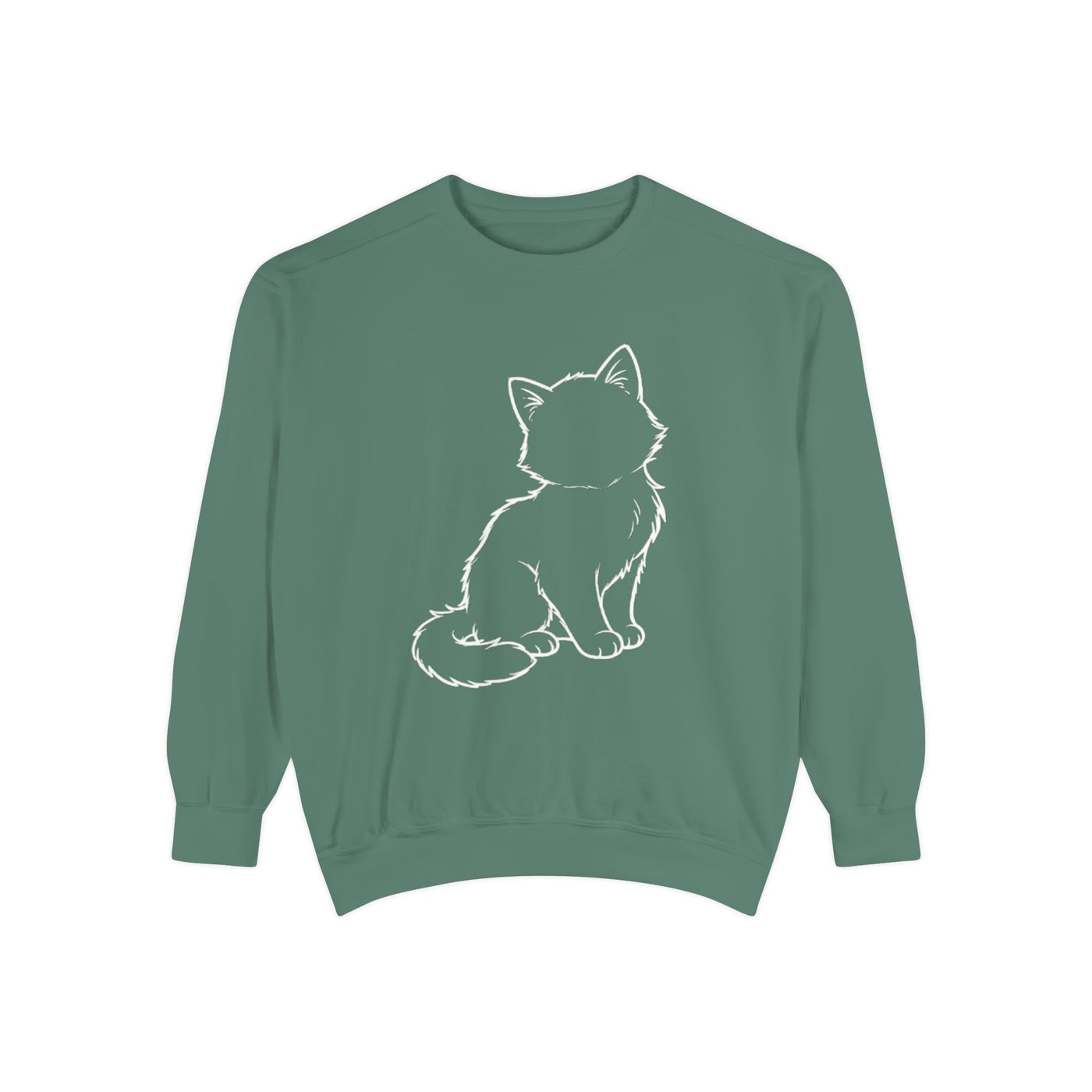 Sitting Cat Shadow style 1 Cozy Graphic Unisex Crewneck Sweatshirt