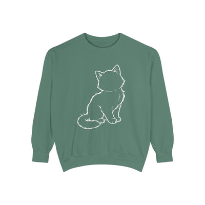 Sitting Cat Shadow style 1 Cozy Graphic Unisex Crewneck Sweatshirt