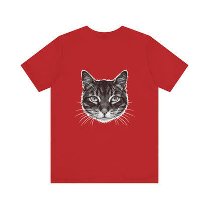 Cat Lover Unisex Tee Cat Head style 1, Perfect Gift for Pet Owners, Vintage Cat Design, Graphic T-shirt, Animal Lover, Casual Wear, Birthday Gift
