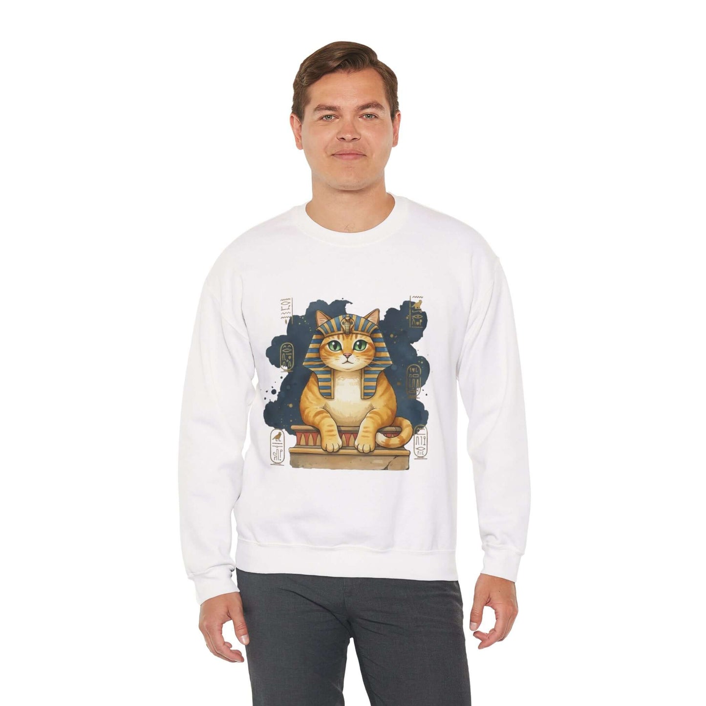 Watercolor Cat painting Unisex Crewneck Sweatshirt style 4