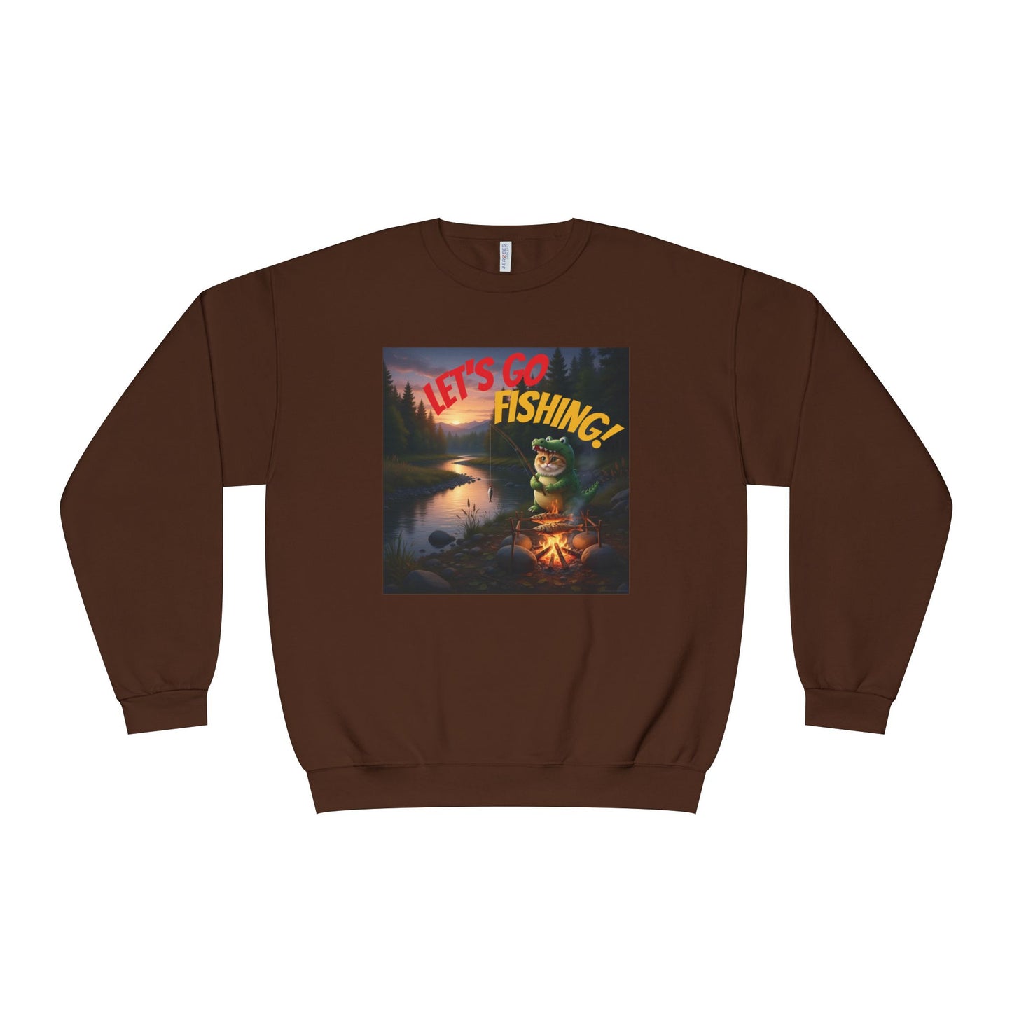 Crocodile Cat Fishing Unisex NuBlend Sweatshirt style 1