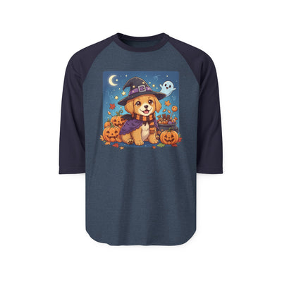 Halloween cute puppy anime style 6 Raglan Shirt, Cute Pet Shirt, Fall Apparel, Unisex Halloween Outfit, Gift for Dog Lovers, Spooky Season Tee