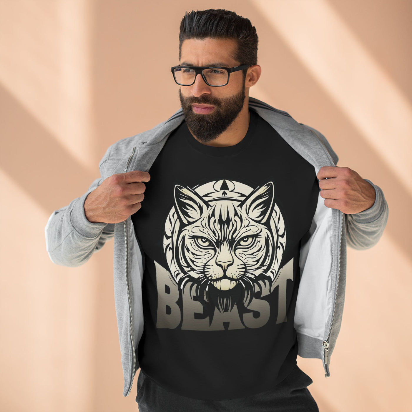 "Beast" Cat Lover style 2 Unisex Crewneck Sweatshirt