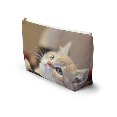 Cute Cat Accessory Pouch | Travel Accessory, Fun Gift, Pet Lover's Item, Unique Accessory Pouch, Travel Essentials