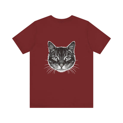 Cat Lover Unisex Tee Cat Head style 1, Perfect Gift for Pet Owners, Vintage Cat Design, Graphic T-shirt, Animal Lover, Casual Wear, Birthday Gift