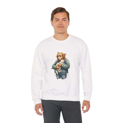 Watercolor Dog painting Unisex Crewneck Sweatshirt style 6