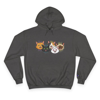 Playful Cat Champion Unisex Hoodie | Cozy Cat Lover Pullover, Pet Themed Gift, Cute Animal Apparel, Perfect for Cat Days