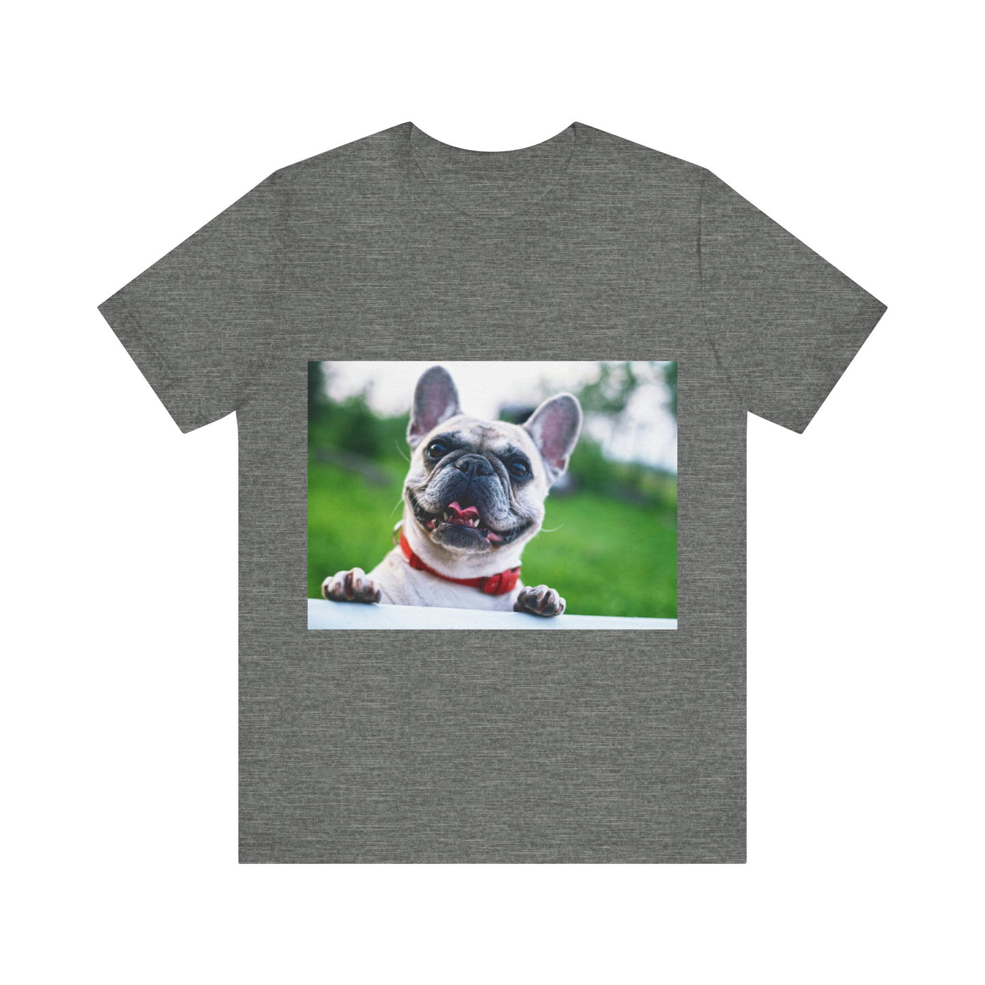 Puppy on the fence - Unisex Jersey Short Sleeve Tee