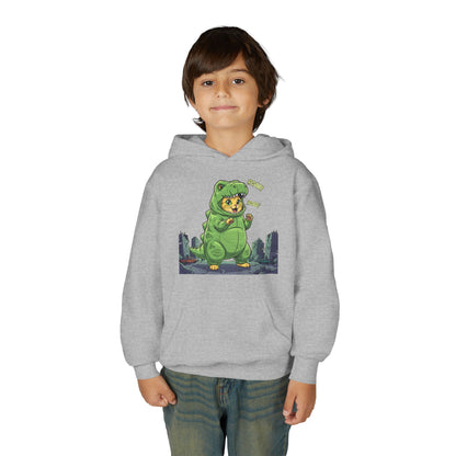 Cat cosplay Godzilla Unisex Kids Hoodie style 2