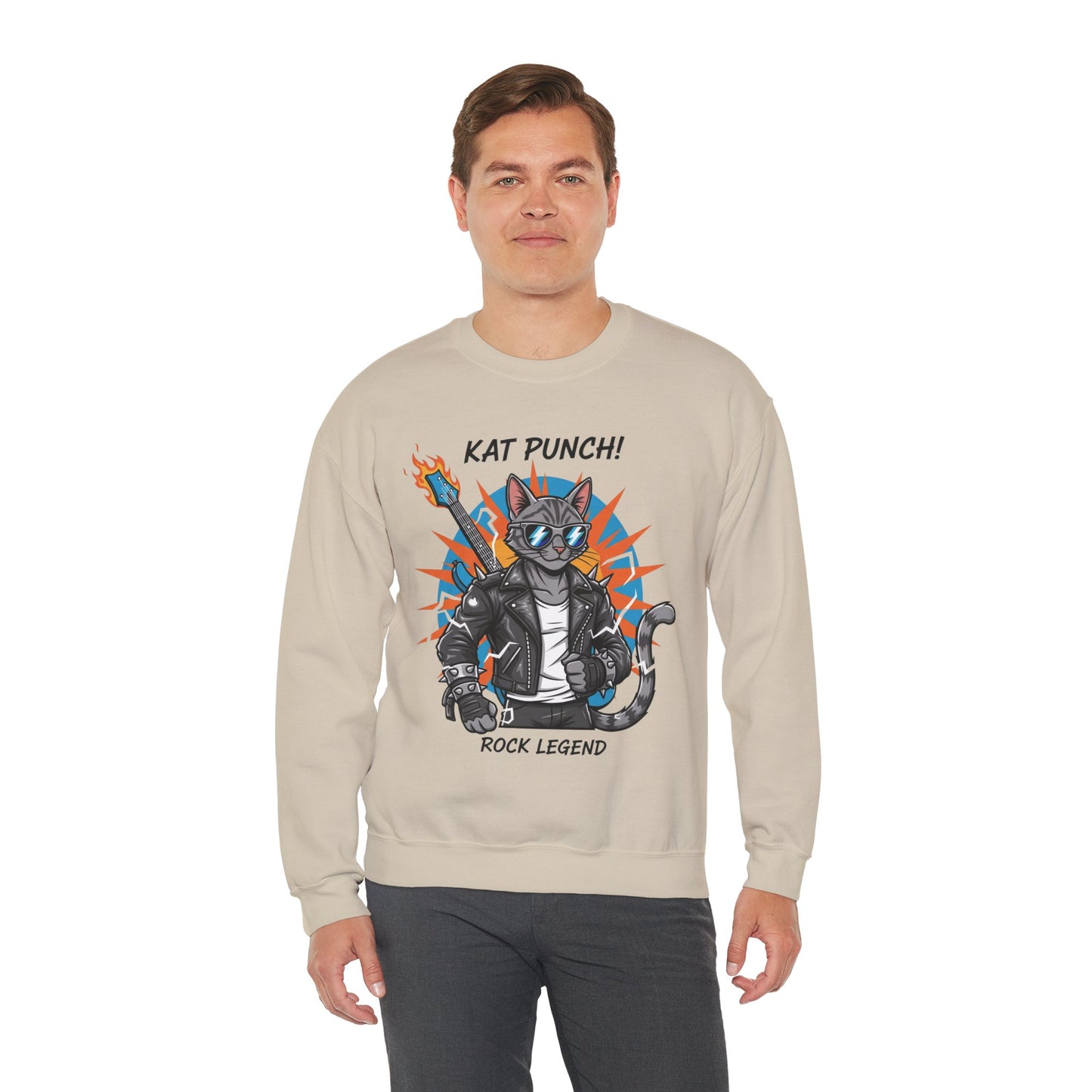 Cool Cat Unisex Heavy Blend Crewneck Sweatshirt style 1
